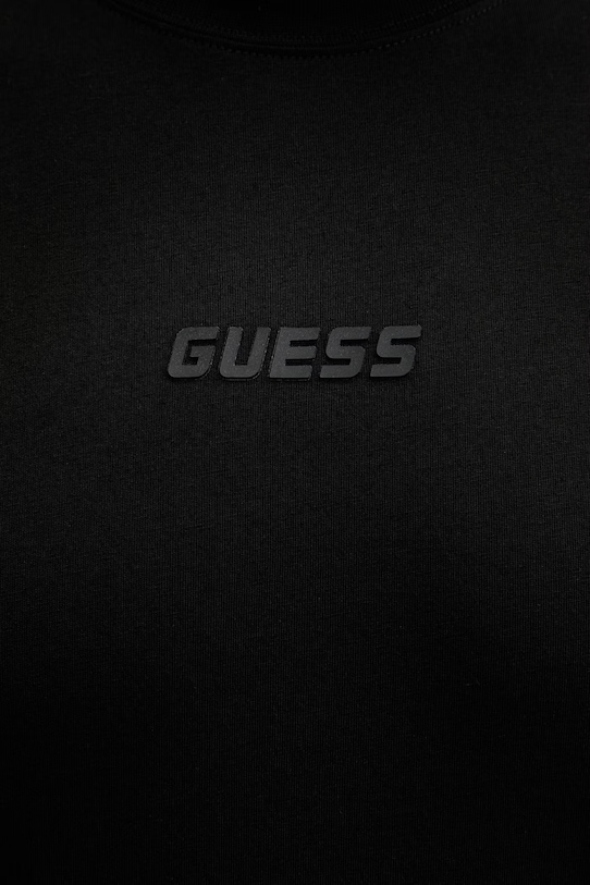 Βαμβακερό μπλουζάκι Guess AMBROGIO Z6GI06.K2847 μαύρο