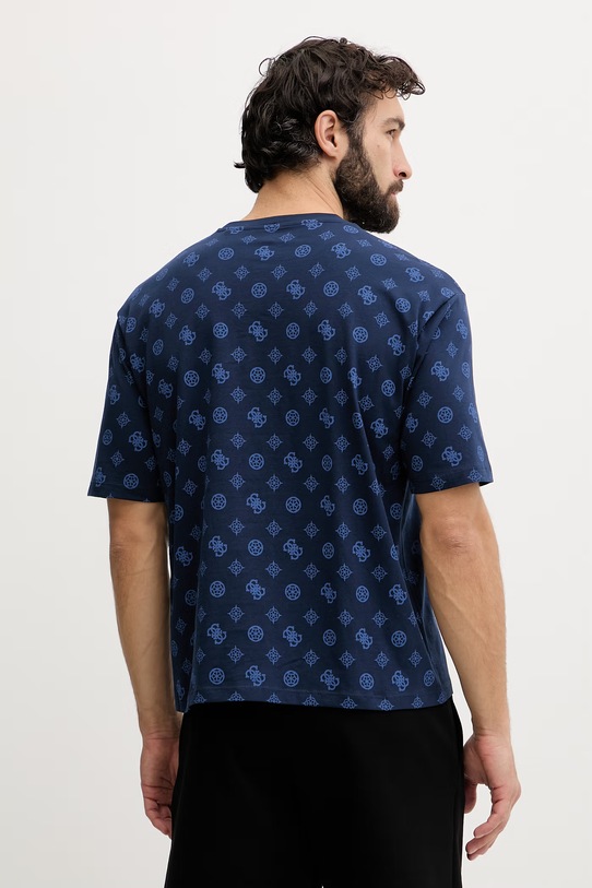 Odzież Guess t-shirt męski bawełniany OVIDIO Z6GI07.K2852 granatowy