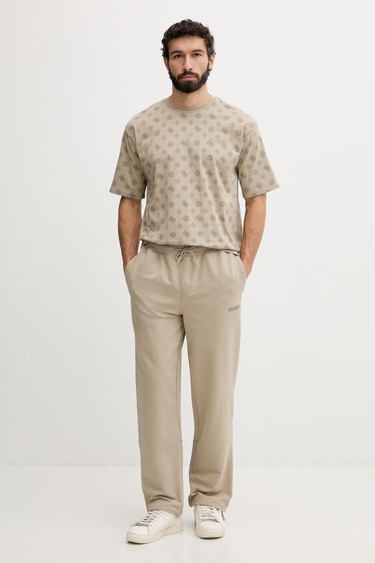 Guess t-shirt męski bawełniany OVIDIO Z6GI07.K2852 zielony SS26