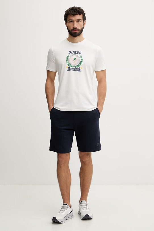 Guess t-shirt męski bawełniany DAVEN Z6GI16.K3206 beżowy SS26