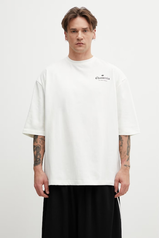 adidas Originals x Willy Chavarria тениска от памук мъжка бежов KR8687