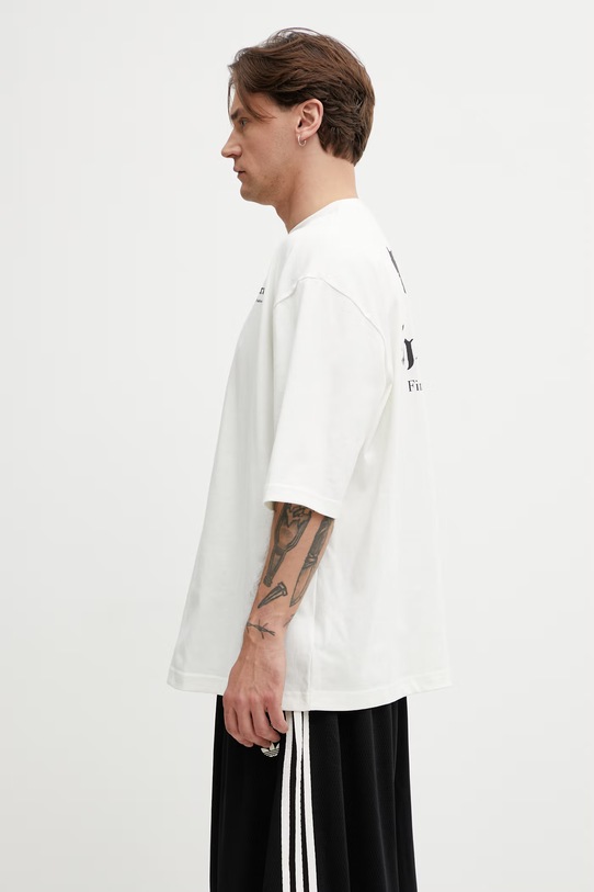 adidas Originals x Willy Chavarria тениска от памук мъжка KR8687 бежов SS26