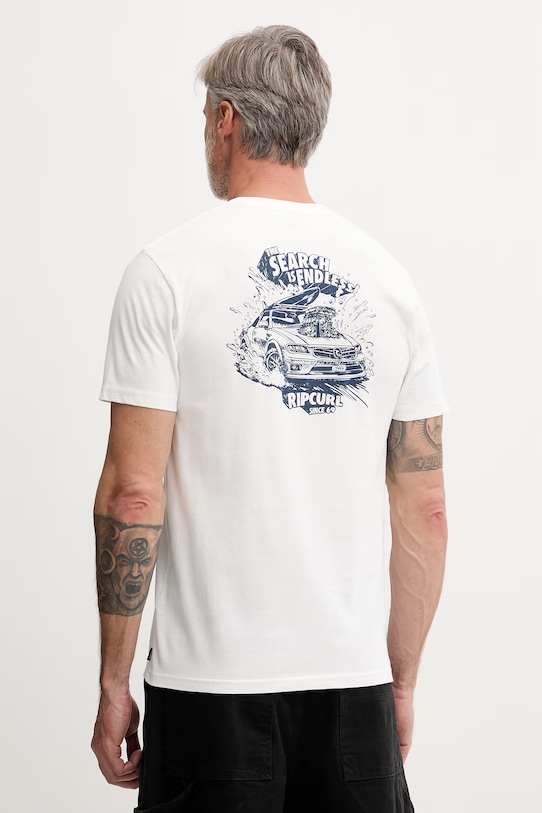 Rip Curl T-shirt męski bawełniany KEEP ON TRUCKING biały 0XWMTE