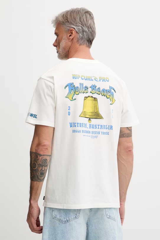 Rip Curl T-shirt męski bawełniany BELLS PRO 26 beżowy 0YGMTE