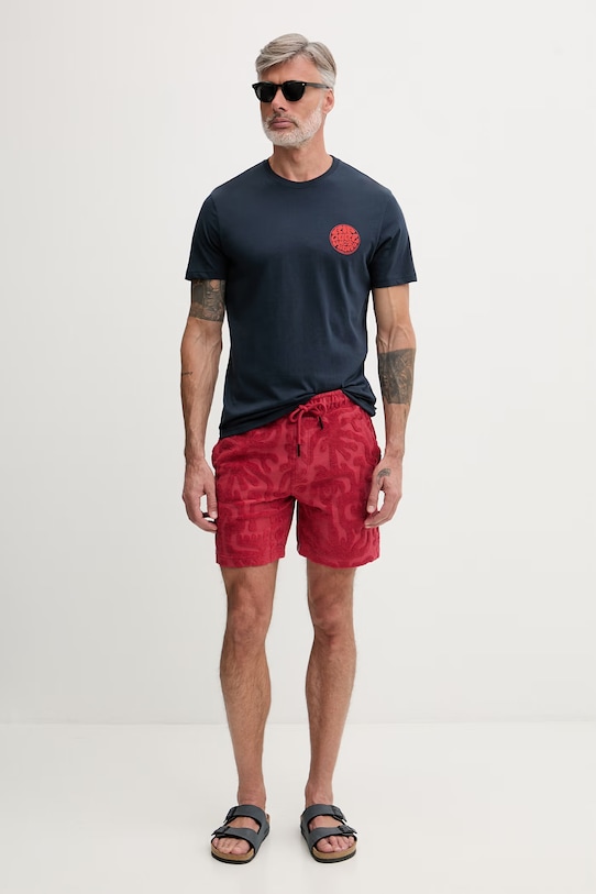 Rip Curl T-shirt męski bawełniany WETTIE ICON 10VMTE granatowy SS26