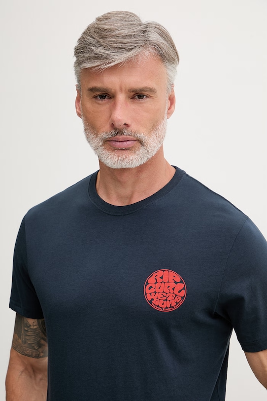 Rip Curl T-shirt męski bawełniany WETTIE ICON granatowy 10VMTE
