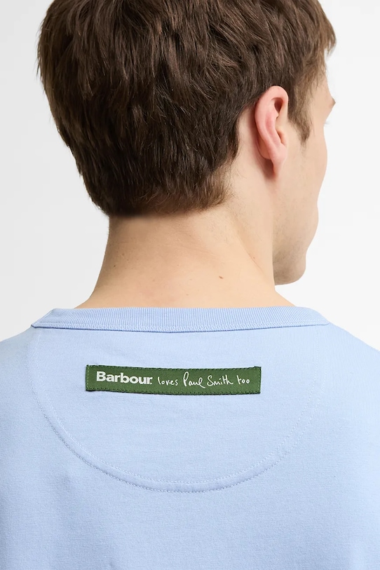 Barbour x Paul Smith Fishing Men's cotton t-shirt blue MTS1612BL54