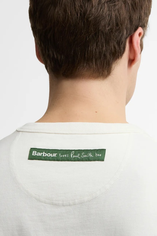 Barbour x Paul Smith Scoop t-shirt βαμβακερό ανδρικό μπεζ MTS1613WH32