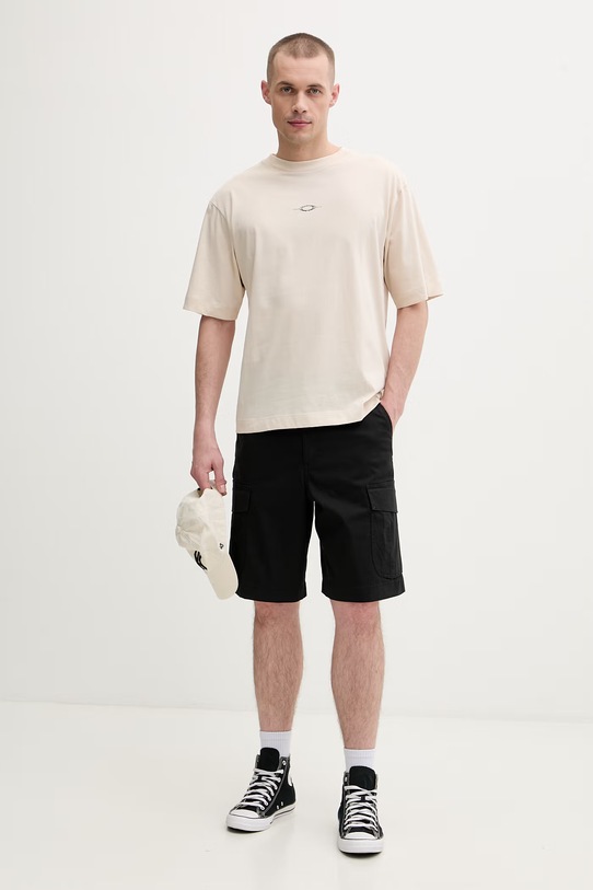 Oakley t-shirt męski bawełniany FOA407448 beżowy SS26