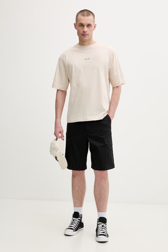 Oakley t-shirt męski bawełniany FOA407448 beżowy SS26