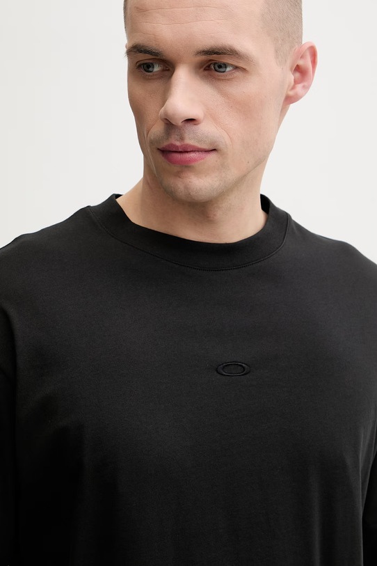 Oakley t-shirt męski bawełniany RESERVE MOMENTO czarny FOA407926