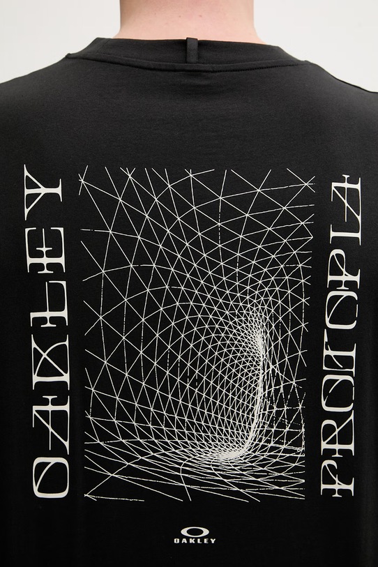 Oakley t-shirt męski bawełniany RESERVE MOMENTO FOA407926 czarny