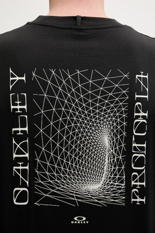 Oakley t-shirt męski bawełniany RESERVE MOMENTO FOA407926 czarny