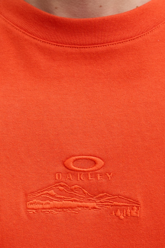Oakley t-shirt męski bawełniany MTN RIDGE FOA407934 pomarańczowy