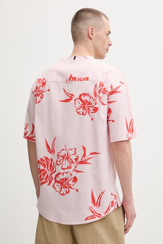 Odzież Oakley t-shirt męski HIBISCUS BREEZE FOA407944 różowy