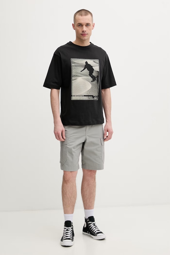 Oakley t-shirt męski bawełniany SANDBOARD FOA407982 czarny SS26