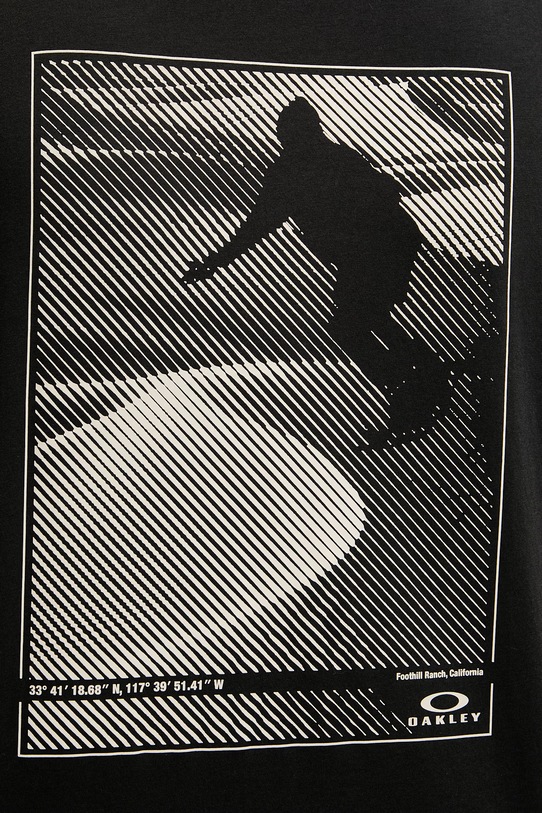 Oakley t-shirt męski bawełniany SANDBOARD FOA407982 czarny