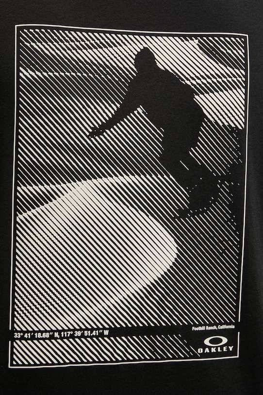 Oakley t-shirt męski bawełniany SANDBOARD FOA407982 czarny