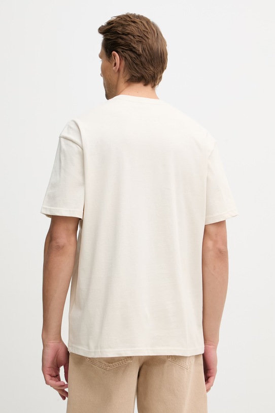 Odzież Hurley T-shirt męski z bawełną HSP26MMTS08558 beżowy