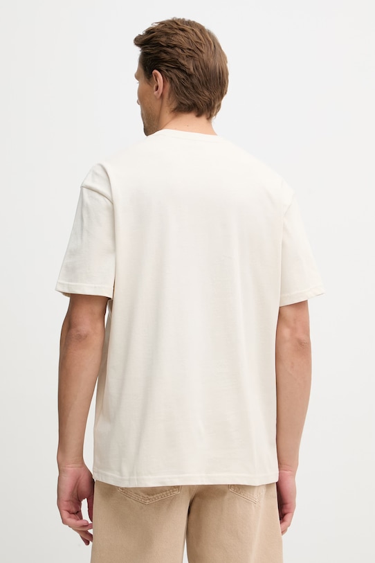 Odzież Hurley T-shirt męski z bawełną HSP26MMTS08558 beżowy