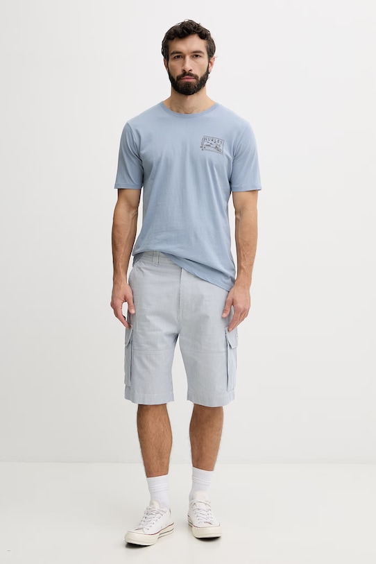 Hurley футболка для мужчин из хлопка HSP26MMTS08557 голубой SS26