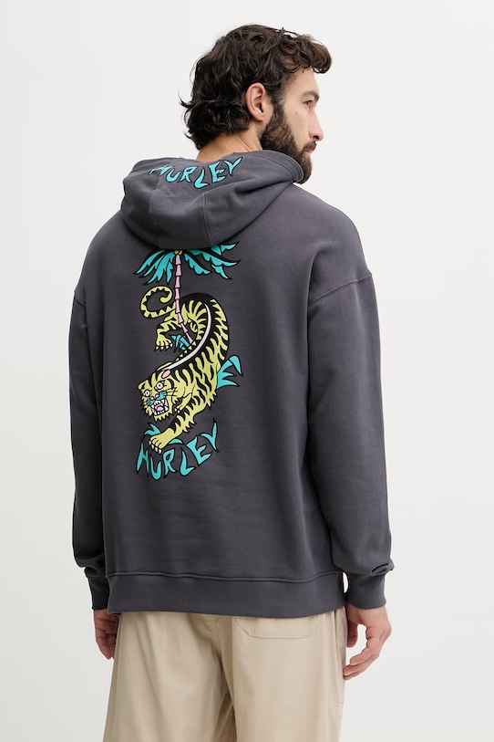 Одяг Hurley кофта чоловіча бавовняна ETAM MFTEUET0002 сірий
