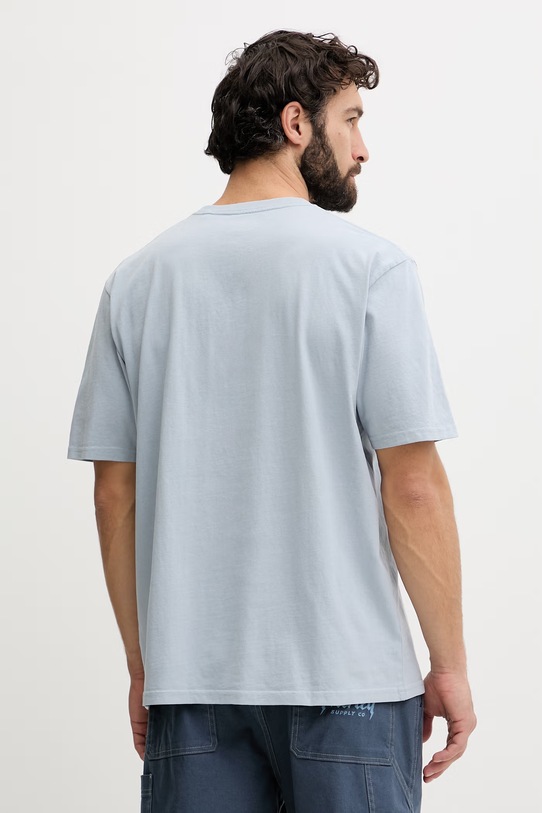 Odzież Hurley t-shirt oversize męski bawełniany ETAM MTSEUET0005 niebieski