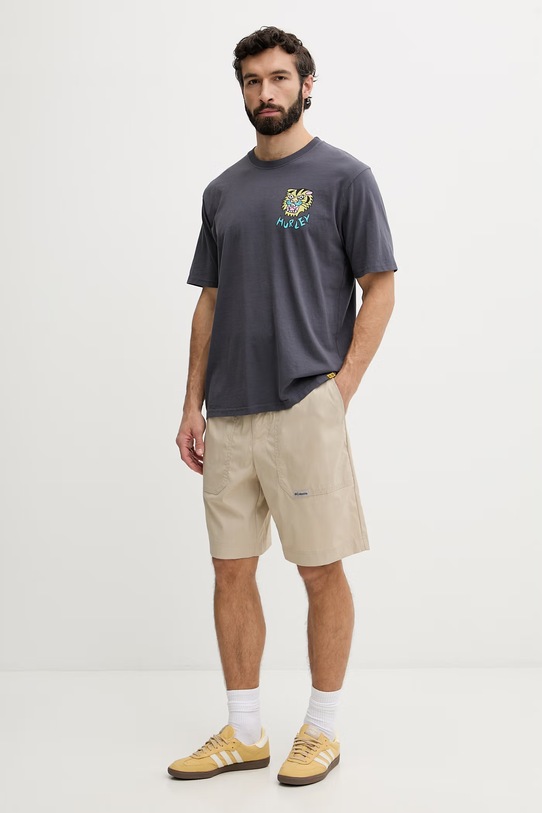 Hurley t-shirt da uomo in cotone ETAM MTSEUET0001 grigio SS26