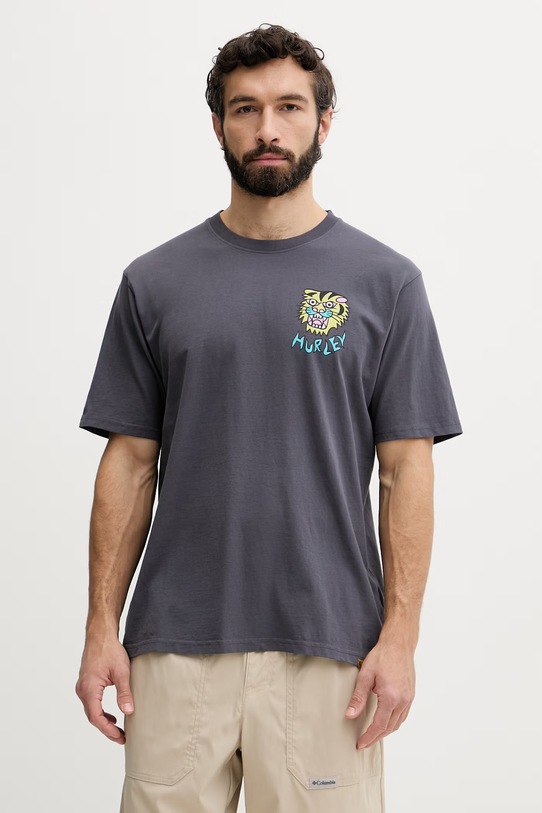 Одежда Hurley футболка мужская хлопковая ETAM MTSEUET0001 серый