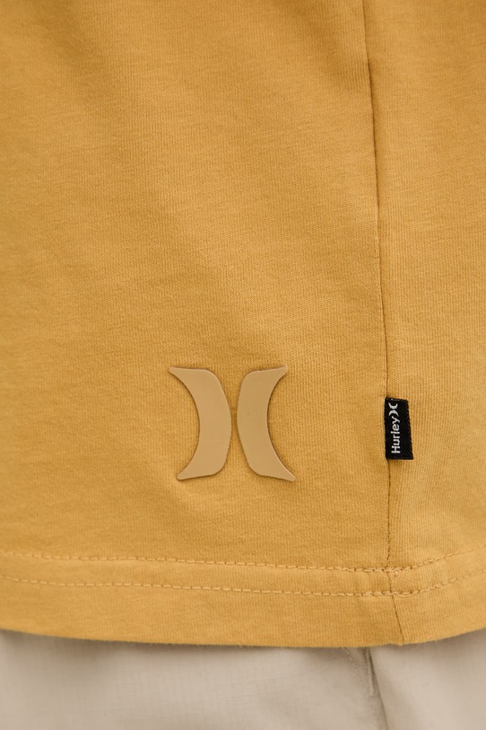 Hurley t-shirt męski bawełniany KRAFT MTSEUKR0003 żółty