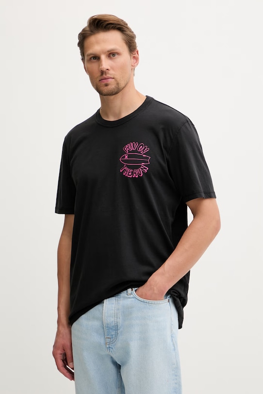 Одяг Hurley топ чоловічий бавовняний MTKEUED0004 чорний