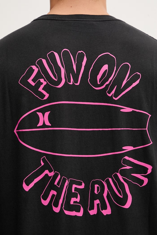 Hurley топ для мужчин из хлопка MTKEUED0004 чёрный