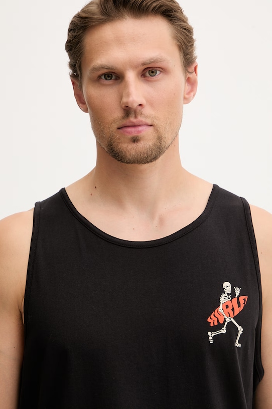 Hurley топ для мужчин из хлопка чёрный MTKEUED0005