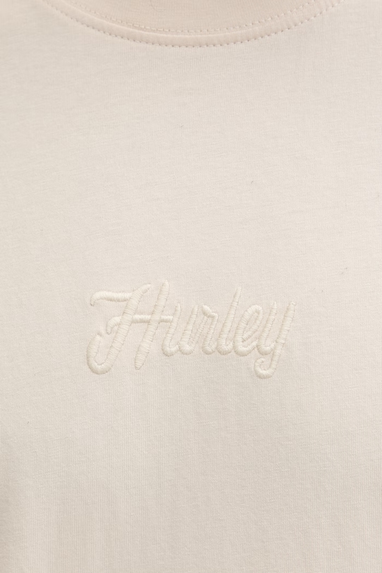 Hurley t-shirt męski bawełniany MTSEUTT0003 beżowy