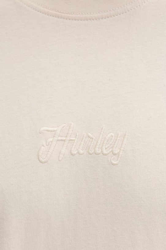 Hurley t-shirt męski bawełniany MTSEUTT0003 beżowy