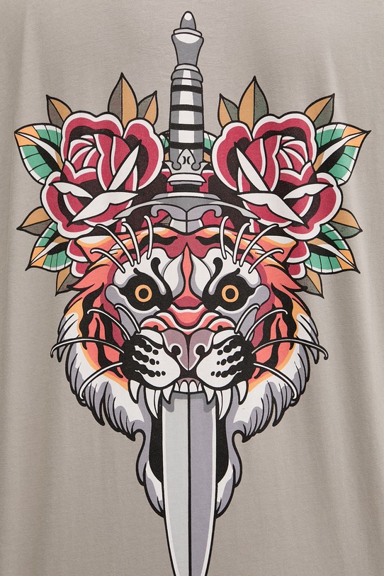 Hurley t-shirt męski bawełniany MTSEUTT0002 szary