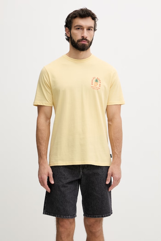 Одежда Hurley футболка для мужчин из хлопка MTSEUED0001 жёлтый