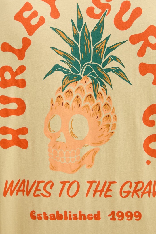 Hurley футболка чоловіча бавовняна MTSEUED0001 жовтий