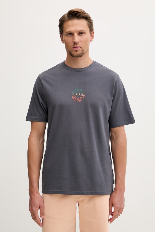Hurley t-shirt męski bawełniany szary MTSEUED0016