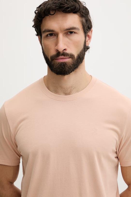 Hurley t-shirt męski bawełniany pomarańczowy MTSEU00010