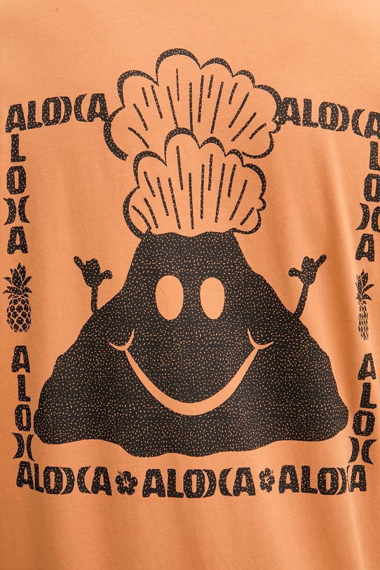 Hurley t-shirt męski bawełniany MTSEU00025 pomarańczowy