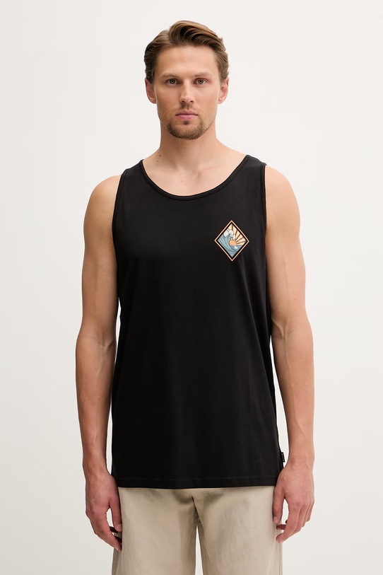 Hurley t-shirt męski bawełniany MTSEU00025 czarny SS26