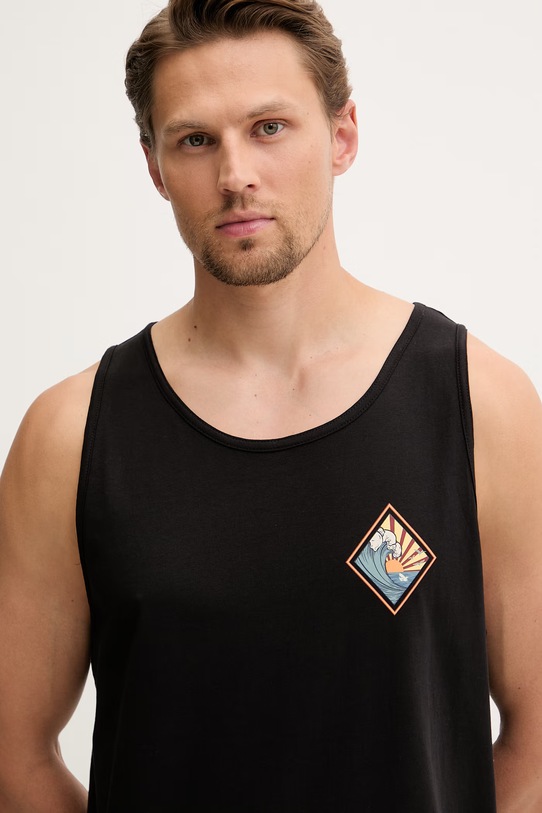 Odzież Hurley t-shirt męski bawełniany MTSEU00025 czarny