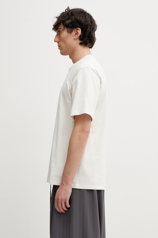 Wales Bonner Compass t-shirt męski bawełniany US26JE12.JE01.101 beżowy SS26