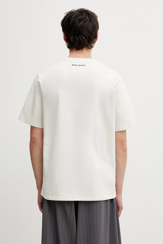 Odzież Wales Bonner Compass t-shirt męski bawełniany US26JE12.JE01.101 beżowy