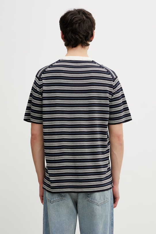 Odzież Wales Bonner Song t-shirt z wełną męski US26KNS4878.WO05.516 granatowy