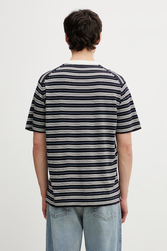 Odzież Wales Bonner Song t-shirt z wełną męski US26KNS4878.WO05.516 granatowy