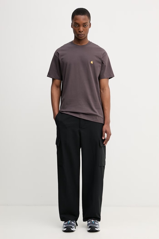 Carhartt WIP S/S Chase T-Shirt t-shirt bawełniany męski I026391.3LNXX brązowy