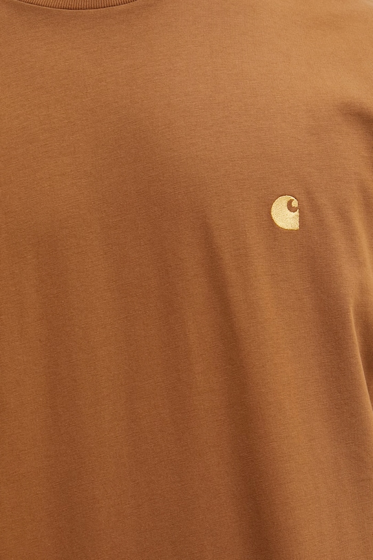 Carhartt WIP S/S Chase T-Shirt tricou din bumbac pentru bărbați maro I026391.00YXX