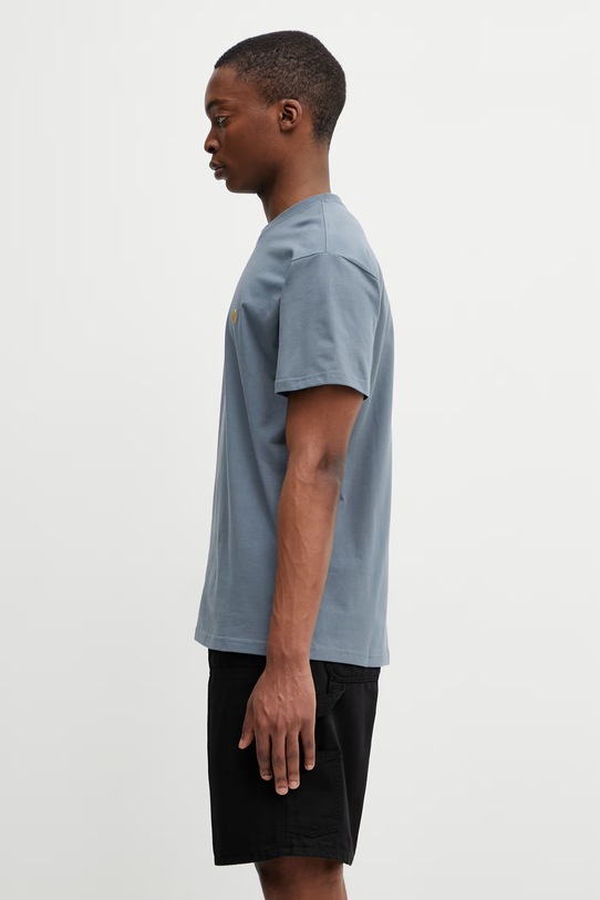 Carhartt WIP S/S Chase T-Shirt t-shirt bawełniany męski I026391.3LPXX niebieski SS26